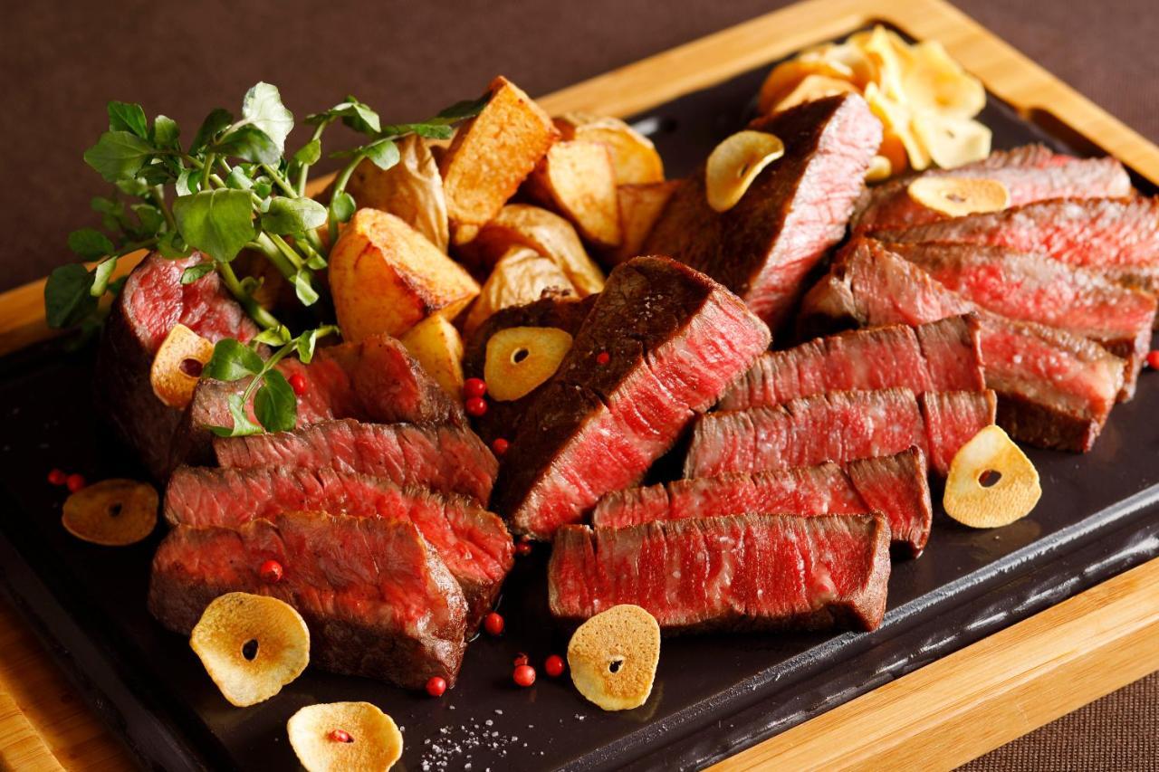 Hotel New Otani Tokyo The Main Exteriör bild A steak prepared with the dry-aging technique